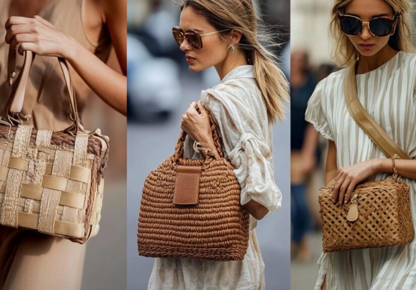 Versatilidad y elegancia: bolsos de mimbre y cuero, la tendencia que arrasa