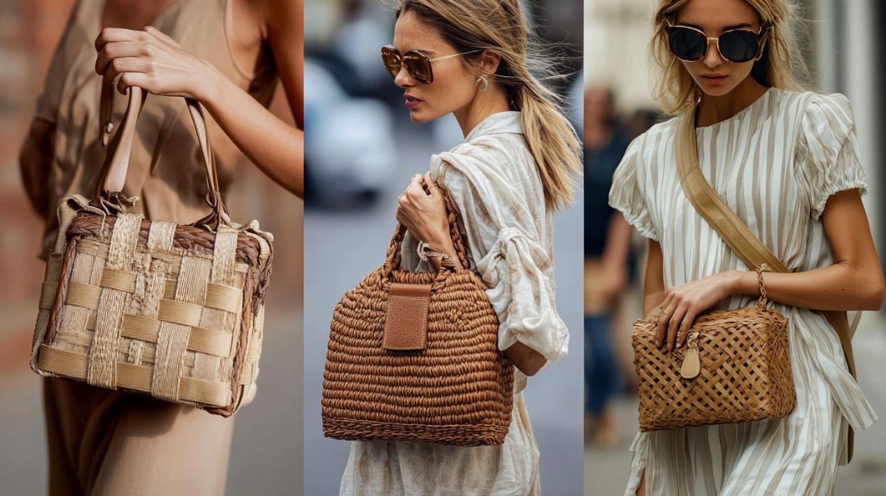 Versatilidad y elegancia: bolsos de mimbre y cuero, la tendencia que arrasa