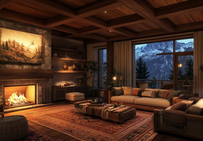 9 ideas de decoración rústica para una casa rural en la montaña